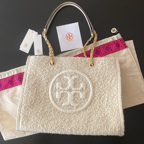 *NWT* Tory Burch Ella Chain Tote - Color is New Cream - Picture 9 of 17